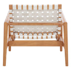 SAFAVIEH Vena Leather Woven Accent Chair - 30 W x 28 D x 28 H - 30Wx28Dx28H