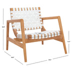 SAFAVIEH Vena Leather Woven Accent Chair - 30 W x 28 D x 28 H - 30Wx28Dx28H