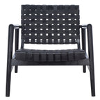 SAFAVIEH Vena Leather Woven Accent Chair - 30 W x 28 D x 28 H - 30Wx28Dx28H