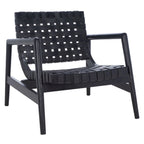 SAFAVIEH Vena Leather Woven Accent Chair - 30 W x 28 D x 28 H - 30Wx28Dx28H