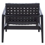 SAFAVIEH Vena Leather Woven Accent Chair - 30 W x 28 D x 28 H - 30Wx28Dx28H
