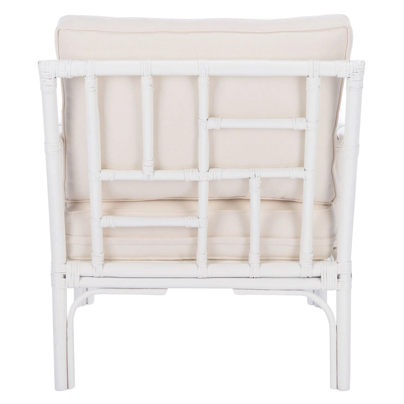 SAFAVIEH Maudie Rattan Accent Chair - 27.6 W x 31.5 L x 31.5 H - 28Wx32Dx32H