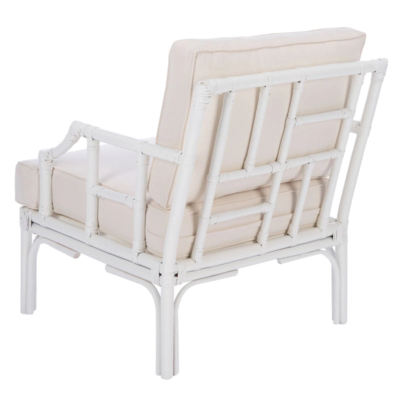 SAFAVIEH Maudie Rattan Accent Chair - 27.6 W x 31.5 L x 31.5 H - 28Wx32Dx32H