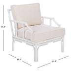 SAFAVIEH Maudie Rattan Accent Chair - 27.6 W x 31.5 L x 31.5 H - 28Wx32Dx32H