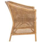 SAFAVIEH Adline Rattan Honey Brown Accent Chair with Cushion - 29.9 W x 25.6 L x 31.5 H - 30Wx26Dx32H