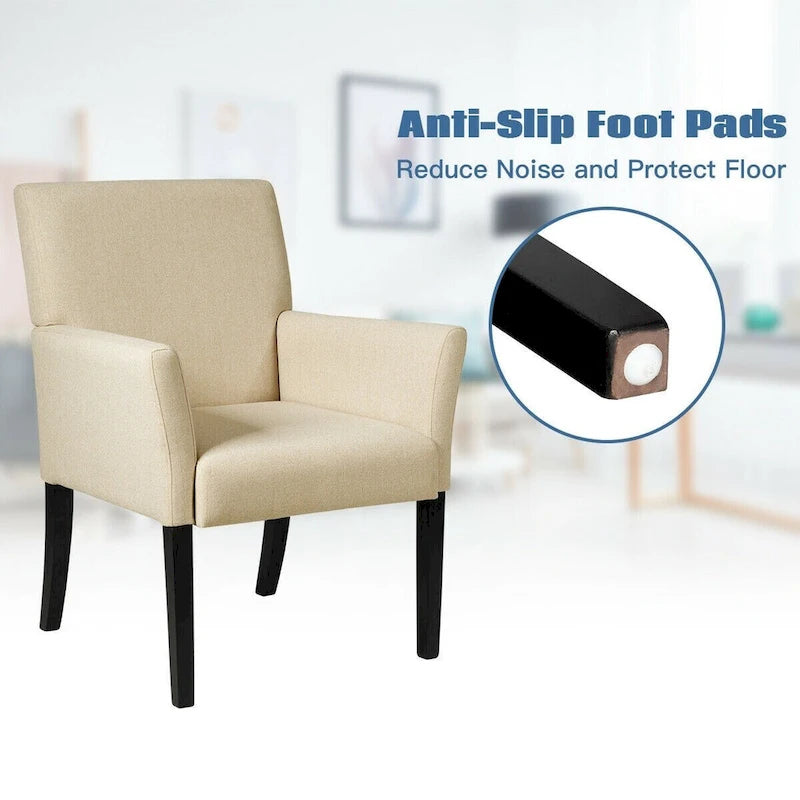 Executive Guest Chair Reception Waiting Room Arm Chair - 27.5 x 23 x 35.5 (L x W x H)