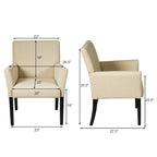 Executive Guest Chair Reception Waiting Room Arm Chair - 27.5 x 23 x 35.5 (L x W x H)