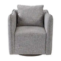 Uttermost Corben 29 Wide Shelter Arm Wood Frame Swivel Accent Chair