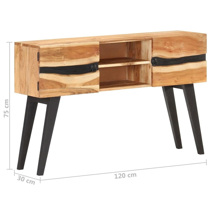 Sideboard 47.2 x 11.8 x 29.5 Zoll aus massivem Akazienholz