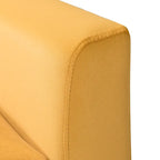 Fauteuil Lilia contemporain en velours rembourré avec dossier capitonné et pieds en métal doré, par HULALA HOME