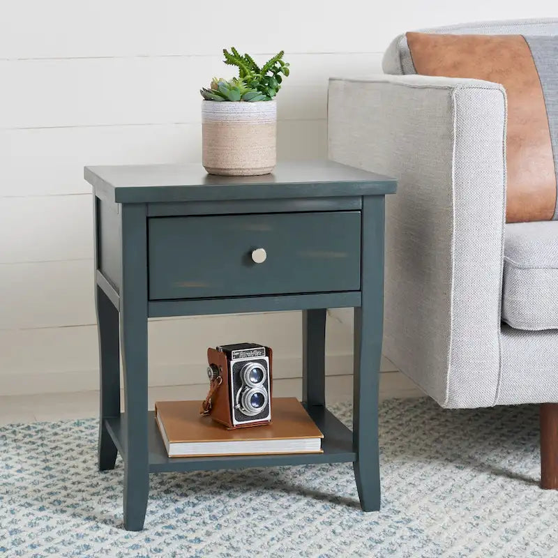 Nightstand with Storage Drawer (Fully Assembled) - 18.1 x 15 x 22.2 inches