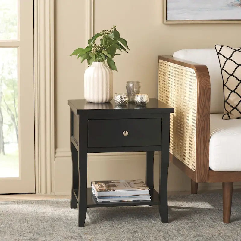 Nightstand with Storage Drawer (Fully Assembled) - 18.1 x 15 x 22.2 inches