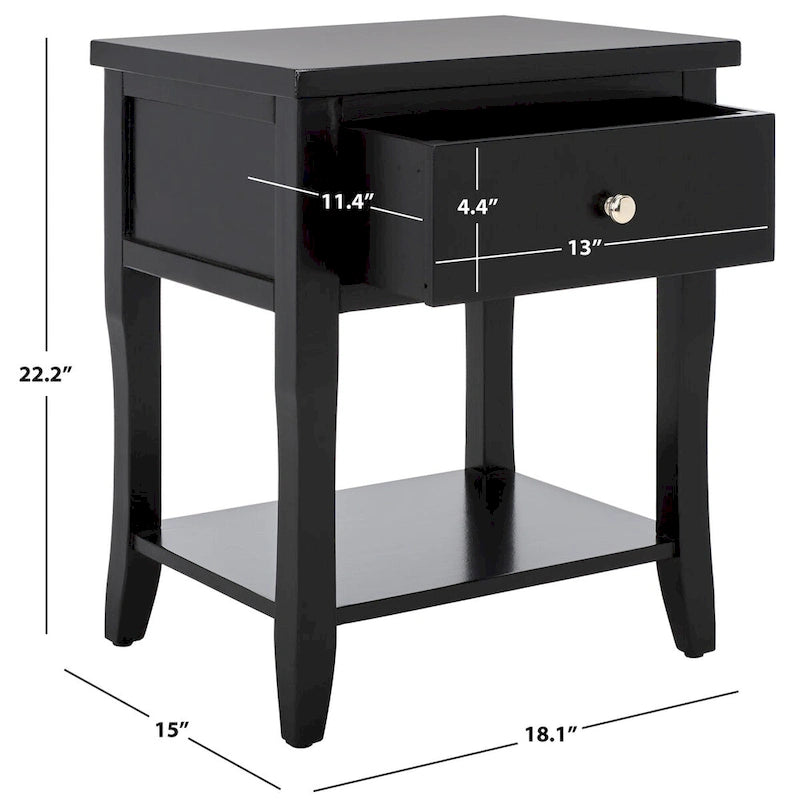 Nachttisch mit Schublade (vollständig montiert) - 18.1 x 15 x 22.2 Zoll
