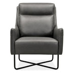 Poltrona contemporanea semi-anilina in pelle Hooker Furniture Efron da 28 di larghezza