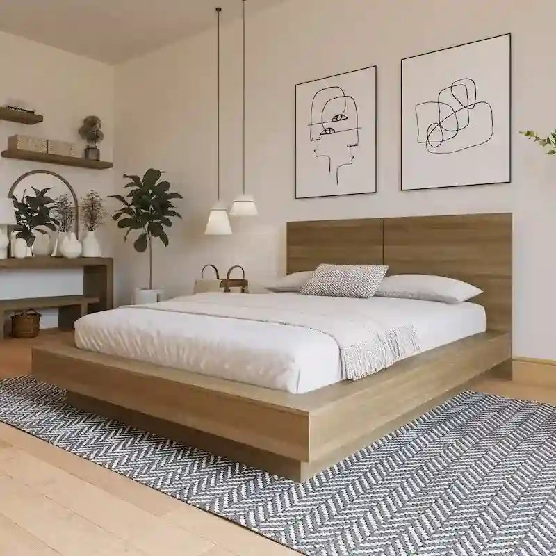 Plattformbett mit Kopfteil