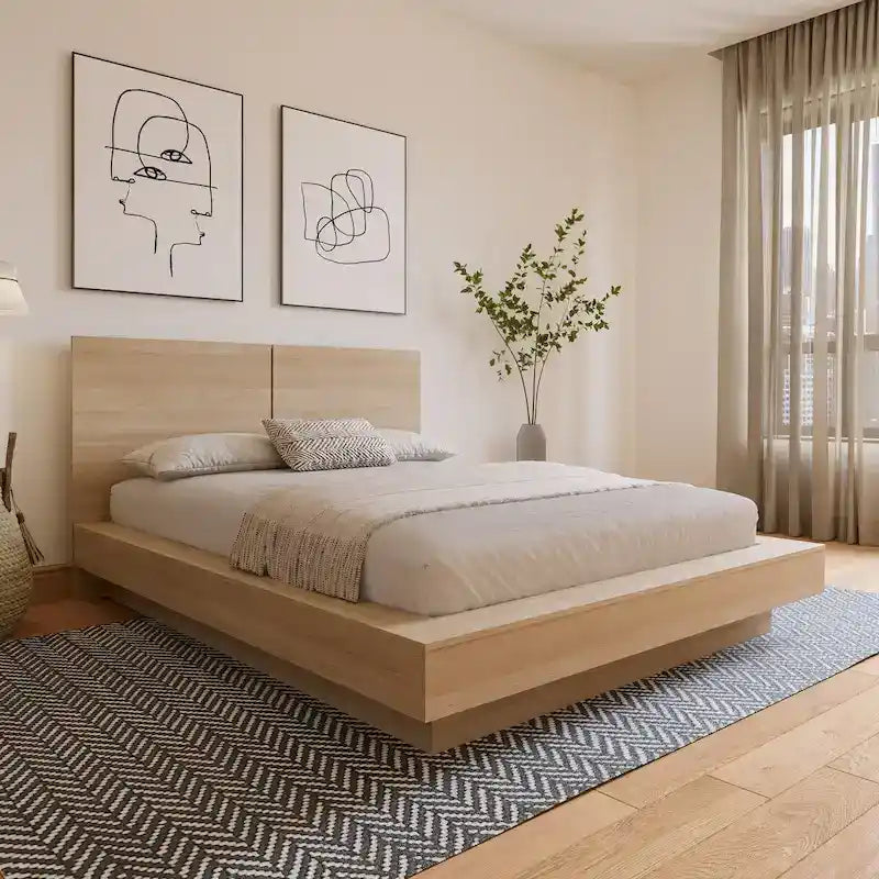 Platform Bed with Headboard