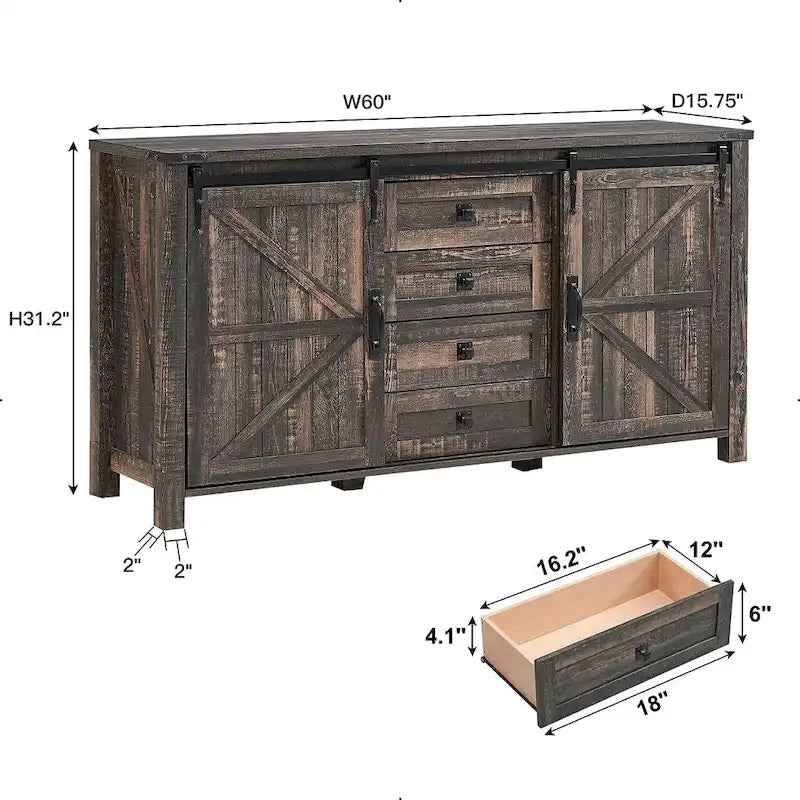 Farmhouse Dresser, Chest of Drawers, TV Stand