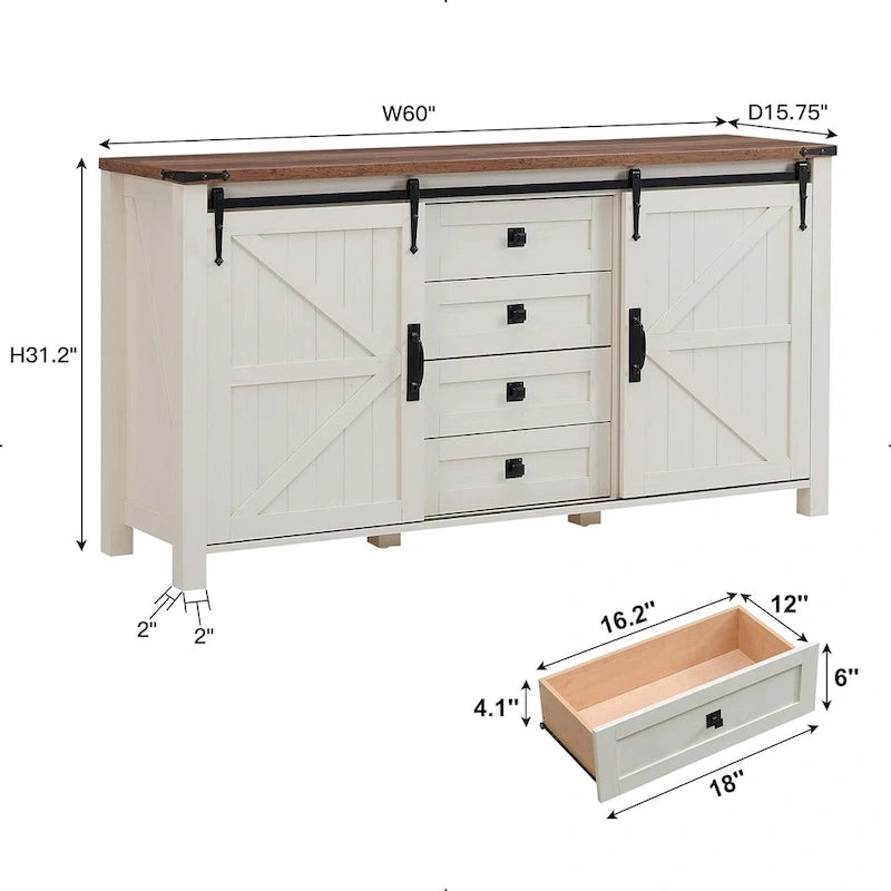Kommode im Landhausstil, Schubladenkommode, TV-Ständer
