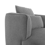 LUE BONA 2er-Set drehbarer Stoff-Akzentsessel aus Mischgewebe, moderner Fasssessel für das Wohnzimmer – 32.7 W x 32.7 D x 26.8 H