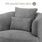 LUE BONA 2er-Set drehbarer Stoff-Akzentsessel aus Mischgewebe, moderner Fasssessel für das Wohnzimmer – 32.7 W x 32.7 D x 26.8 H