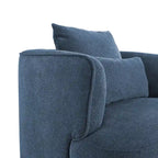 LUE BONA 2er-Set drehbarer Stoff-Akzentsessel aus Mischgewebe, moderner Fasssessel für das Wohnzimmer – 32.7 W x 32.7 D x 26.8 H