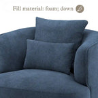 LUE BONA 2er-Set drehbarer Stoff-Akzentsessel aus Mischgewebe, moderner Fasssessel für das Wohnzimmer – 32.7 W x 32.7 D x 26.8 H
