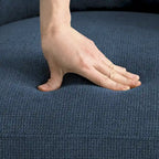 LUE BONA 2er-Set drehbarer Stoff-Akzentsessel aus Mischgewebe, moderner Fasssessel für das Wohnzimmer – 32.7 W x 32.7 D x 26.8 H