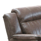 Handmatige stoffen relaxfauteuil met armleuningen met kussentop, bruin