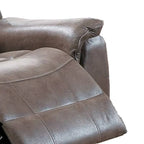 Handmatige stoffen relaxfauteuil met armleuningen met kussentop, bruin