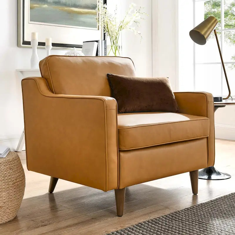 Impart Armsessel aus echtem Leder