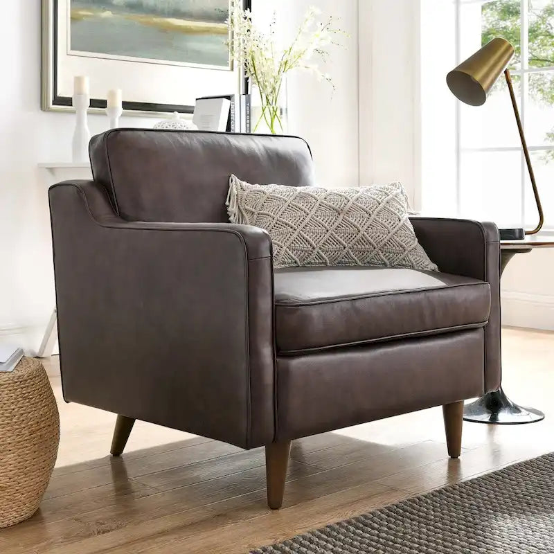 Sillón de piel auténtica Impart