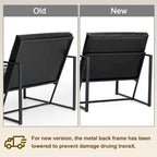 Glitzhome 29.50W Mid-Century PU Leather Tufted Accent Chair - 29.5W x 30.5H x 29.25D