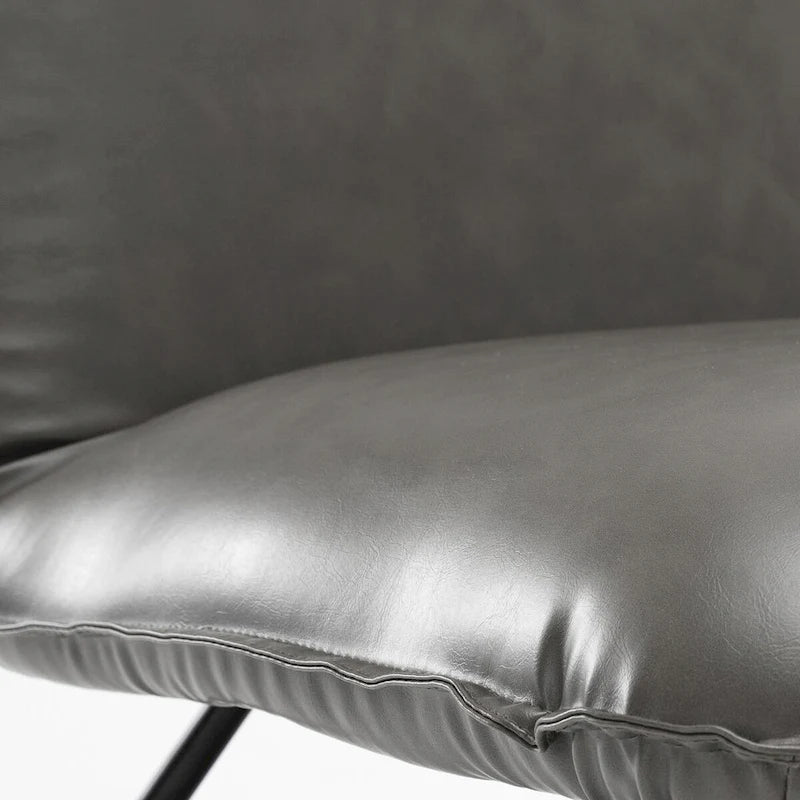 LUE BONA Mid Century Faux Leather Accent Chair With Adjustable Backrest - 31.5 H X 22.2 W X 23.6 D