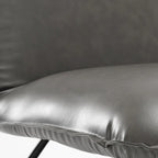 LUE BONA Mid Century Faux Leather Accent Chair With Adjustable Backrest - 31.5 H X 22.2 W X 23.6 D