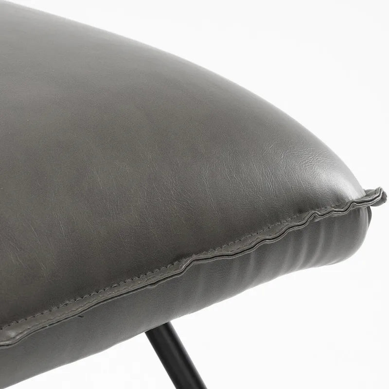 LUE BONA Mid Century Faux Leather Accent Chair With Adjustable Backrest - 31.5 H X 22.2 W X 23.6 D