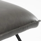 LUE BONA Mid Century Faux Leather Accent Chair With Adjustable Backrest - 31.5 H X 22.2 W X 23.6 D