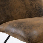 LUE BONA Mid Century Faux Leather Accent Chair With Adjustable Backrest - 31.5 H X 22.2 W X 23.6 D