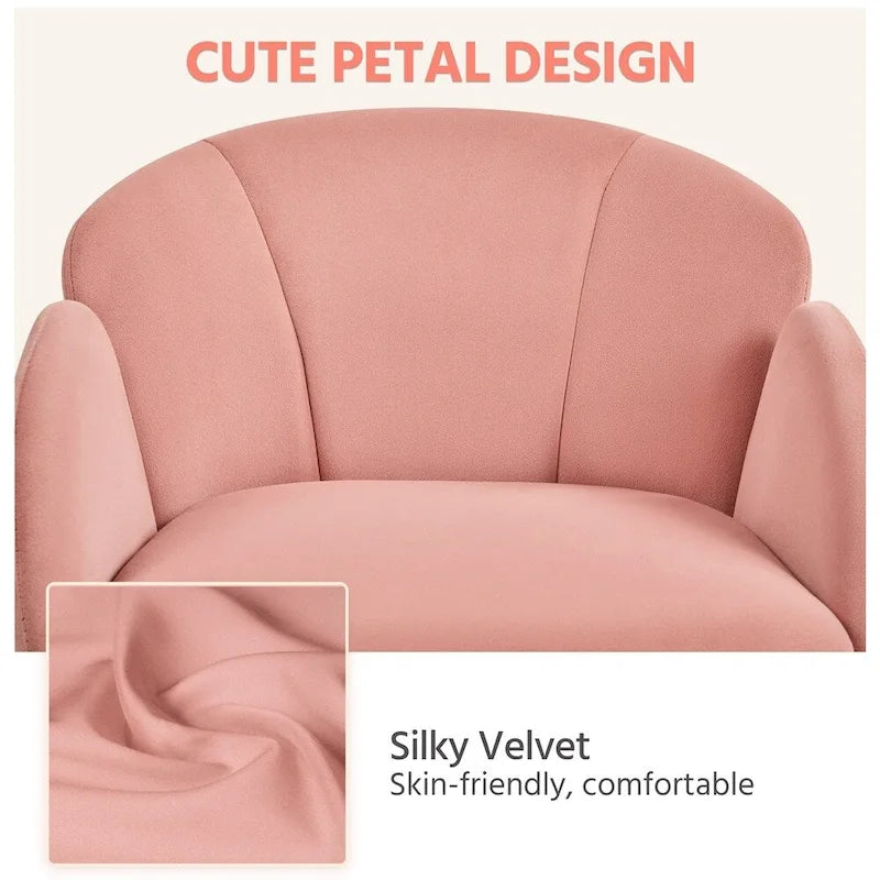 Modern Swivel Rolling Desk Chair Makeup Vanity Chair for Home Office