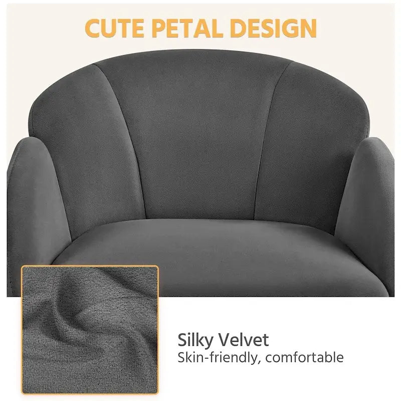 Modern Swivel Rolling Desk Chair Makeup Vanity Chair for Home Office