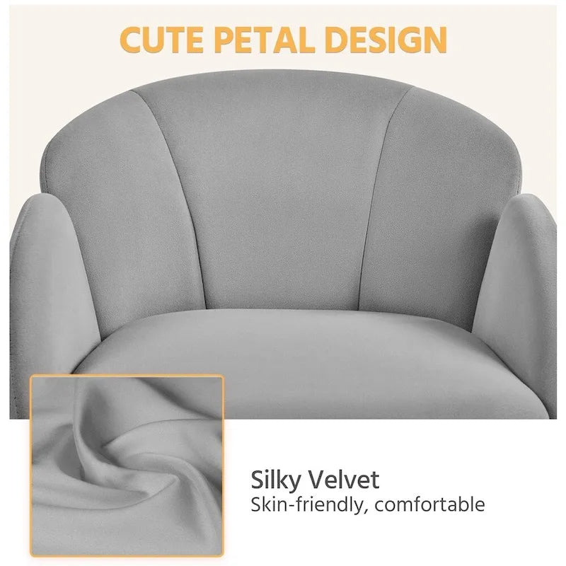 Modern Swivel Rolling Desk Chair Makeup Vanity Chair for Home Office