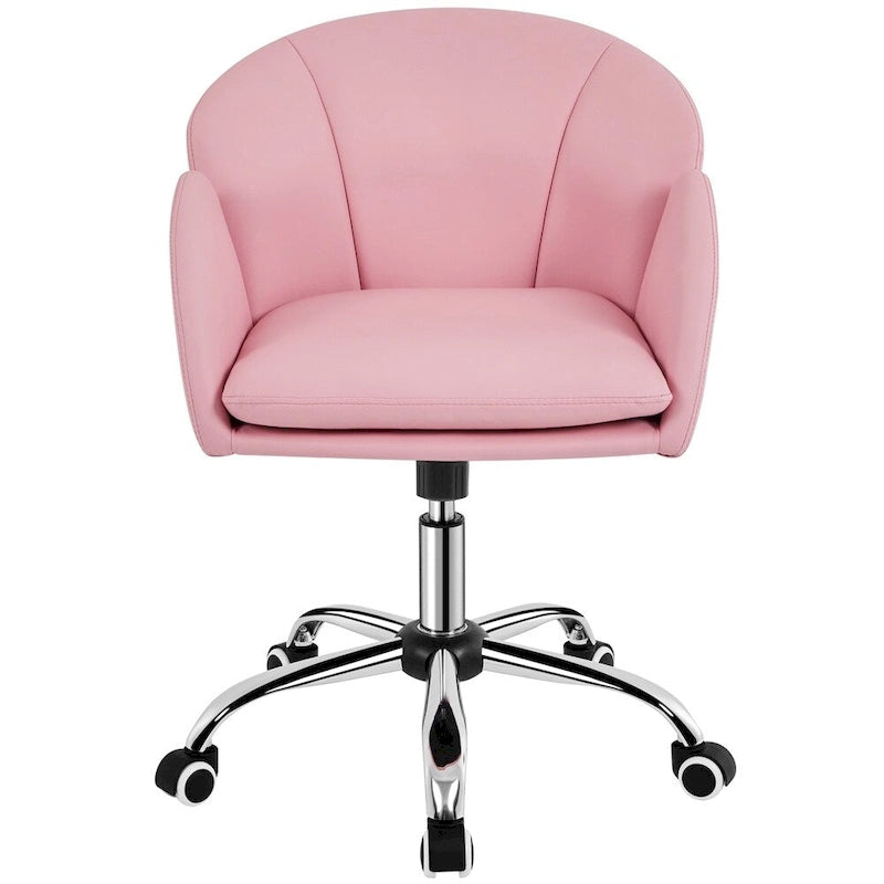 Modern Swivel Rolling Desk Chair Makeup Vanity Chair for Home Office