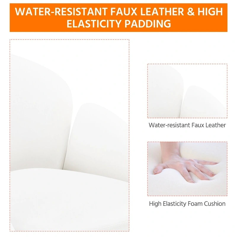 Modern Swivel Rolling Desk Chair Makeup Vanity Chair for Home Office