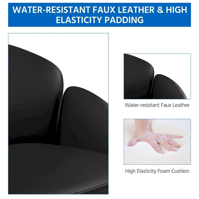 Modern Swivel Rolling Desk Chair Makeup Vanity Chair for Home Office
