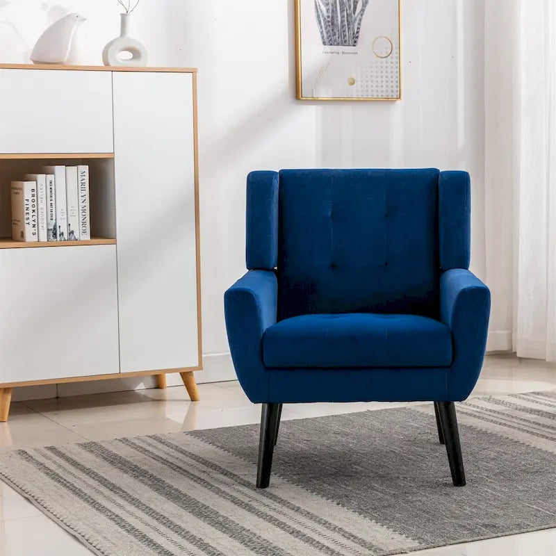 Sillón decorativo ergonómico de terciopelo suave para la sala de estar
