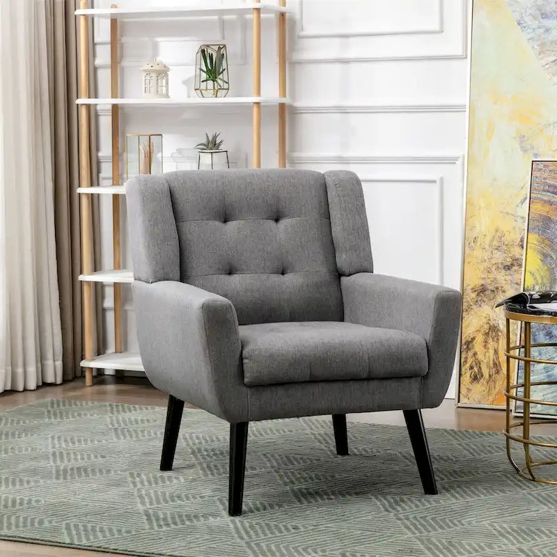 Sillón decorativo ergonómico de terciopelo suave para la sala de estar