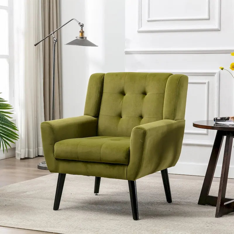 Sillón decorativo ergonómico de terciopelo suave para la sala de estar