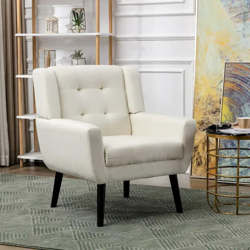 Sillón decorativo ergonómico de terciopelo suave para la sala de estar