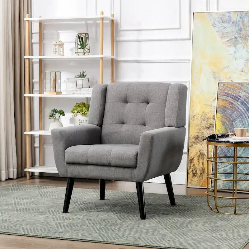 Soft Velvet Ergonomics Accent Chair for Living Room