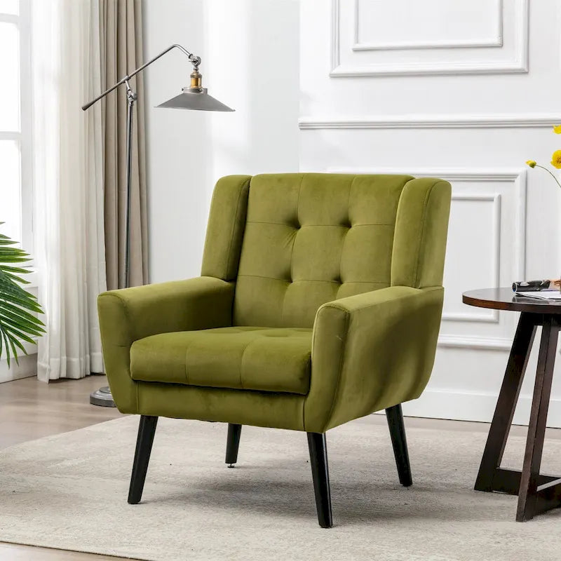 Soft Velvet Ergonomics Accent Chair for Living Room
