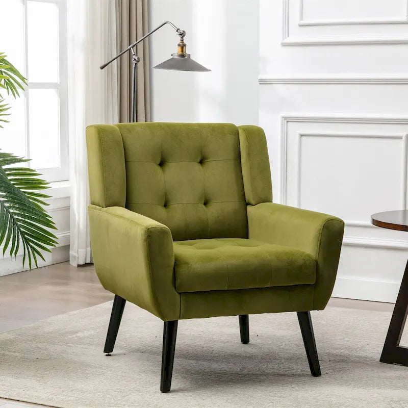 Soft Velvet Ergonomics Accent Chair for Living Room